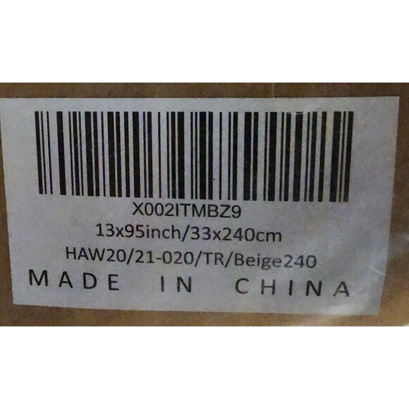 Beige Striped Country Style Classic 13 X 95 Table Runner Washable & Reusable NEW - Picture 5 of 6